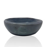 Classic Blue Agate Bowl with Quartz Center - Round