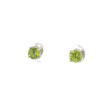 Faceted Prong Set Precious Gemstone in Rhodium Vermeil 925 Sterling Silver