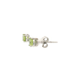 Faceted Prong Set Precious Gemstone in Rhodium Vermeil 925 Sterling Silver
