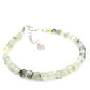 Faceted Beaded Bracelet with Sterling Silver Lobster Clasp & Extender