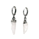 Unpolished Dangle Earrings - Plated Huggies Over Brass