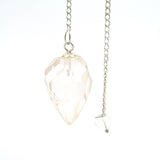 Quartz Faceted Droplet Gemstone Pendulum