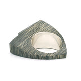 Quartz 4 Directions Ring Trapezoid Cut Bezel Set in Oxidized 925 Sterling Silver Pointed Design - Light Angles