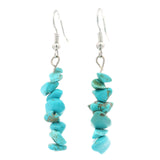 Turquoise Howlite Chip Earrings