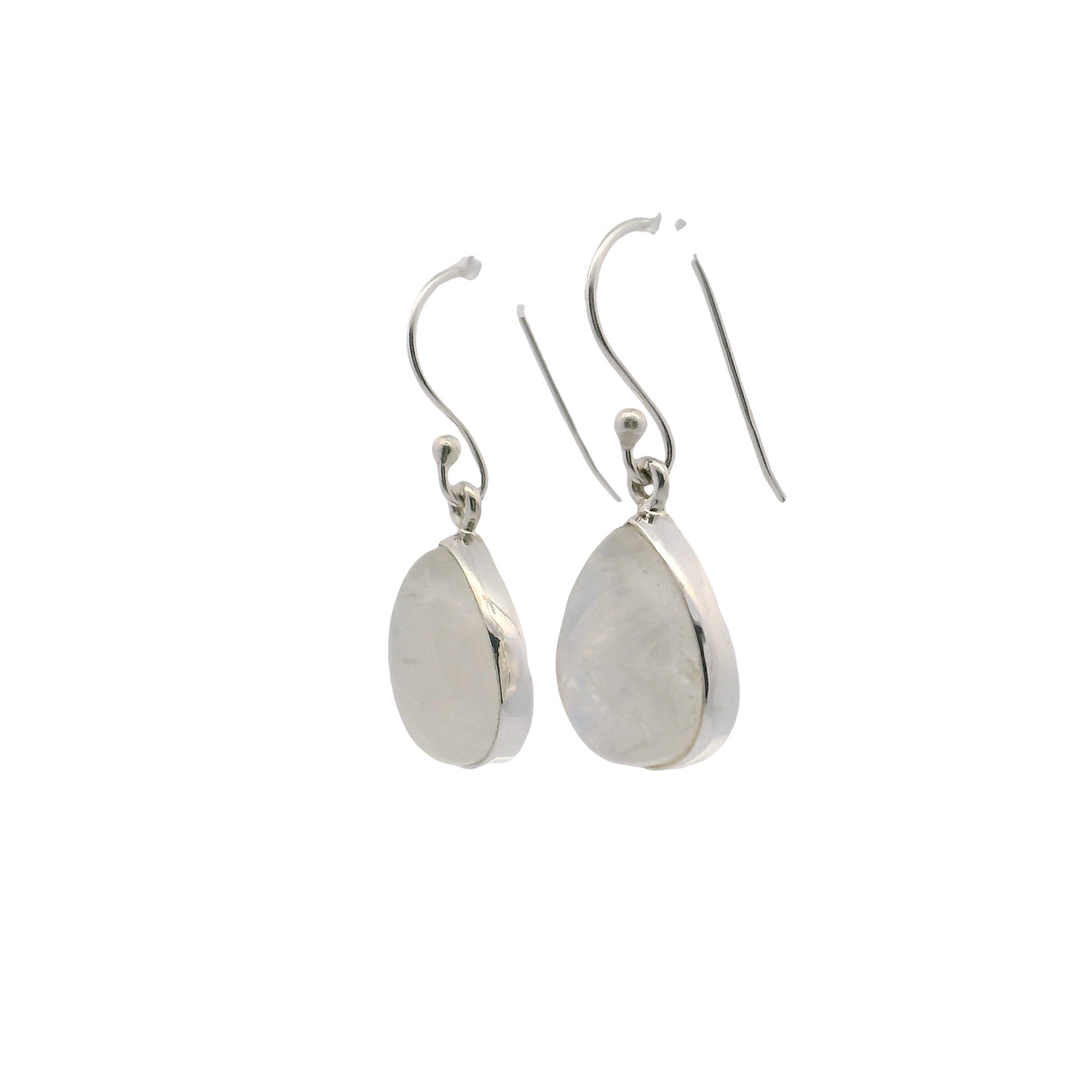 Rainbow Moonstone Pear Dangle Earrings