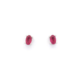 Faceted Prong Set Precious Gemstone in Rhodium Vermeil 925 Sterling Silver