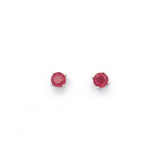 Faceted Prong Set Precious Gemstone in Rhodium Vermeil 925 Sterling Silver