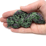 Ruby Zoisite 4" Snake Ready-to-Strike Carving