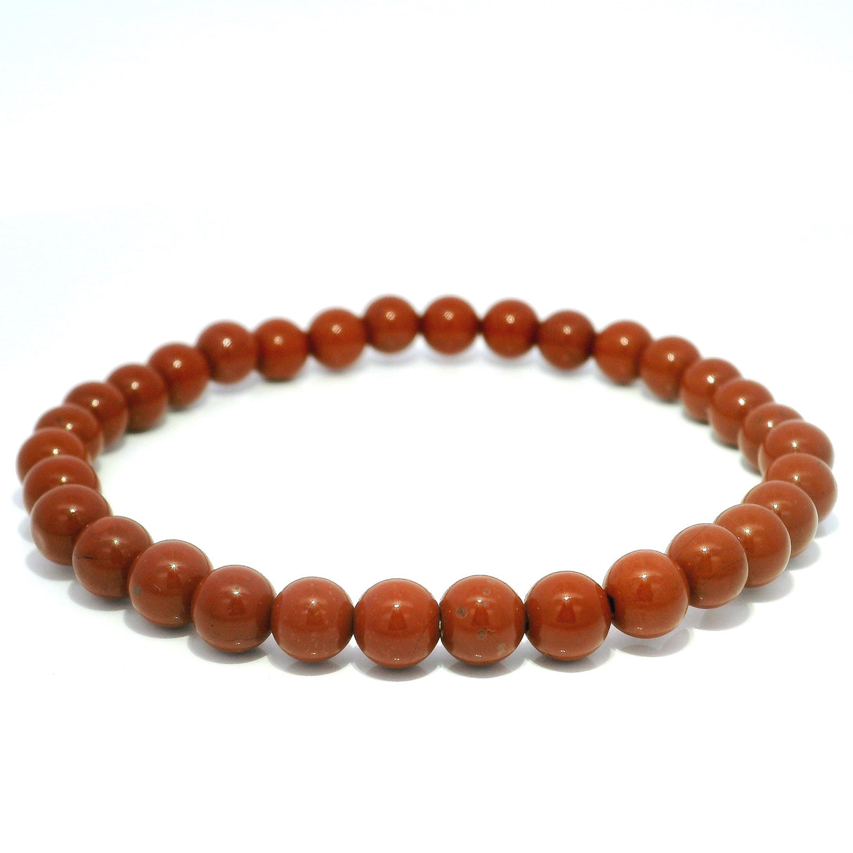 Red Jasper Beaded Bracelet - 6mm Round