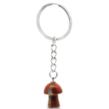 Red Jasper Mushroom Keychain
