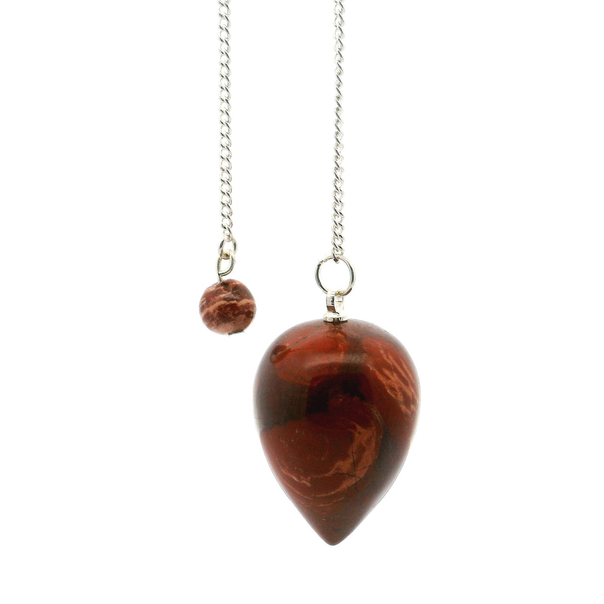 Red Jasper Droplet Gemstone Pendulum