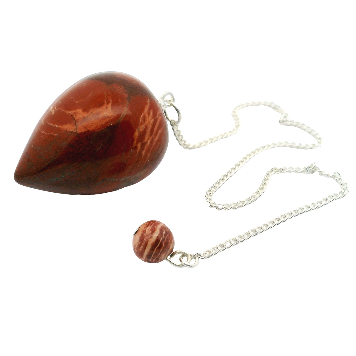 Red Jasper Droplet Gemstone Pendulum