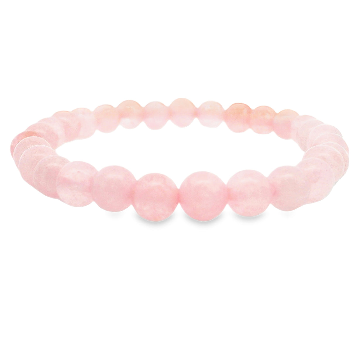 Rose Quartz Beaded Bracelet 6mm Rounds