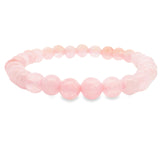 Rose Quartz Beaded Bracelet 6mm Rounds