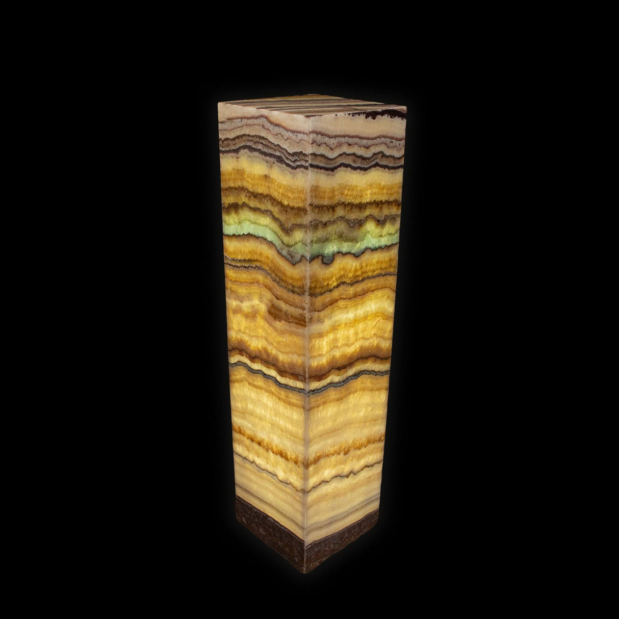 Luminaire piédestal carré Aqua Onyx