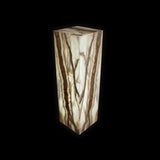 Amber Brown Onyx Pedestal Luminary