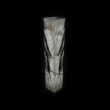 Cristalino Gray Arrowhead Onyx Pedestal Luminary 67"