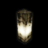 Luminaire Tehuacan Onyx Carré à Dessus Ouvert 18" x 6"