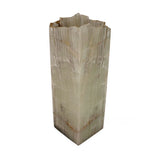 Luminaire Tehuacan Onyx Carré à Dessus Ouvert 18" x 6"