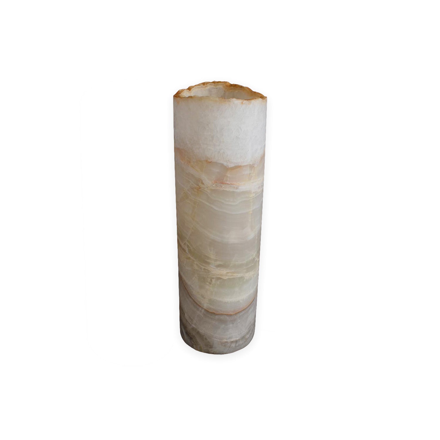 GREEN & WHITE Onyx Cylinder Luminary