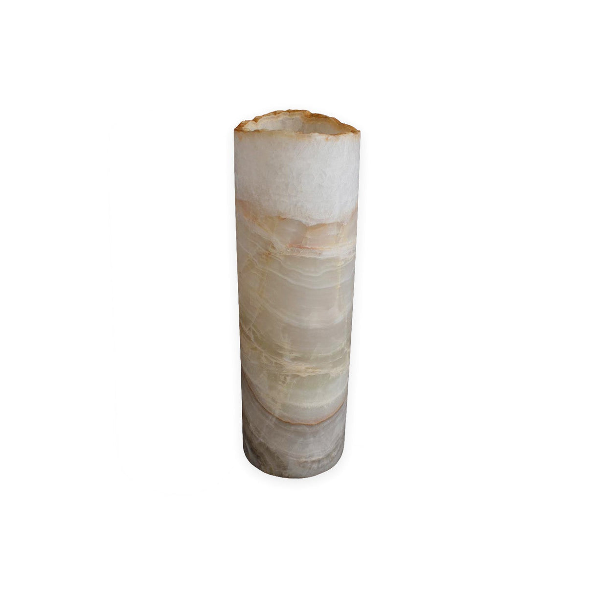 GREEN & WHITE Onyx Cylinder Luminary