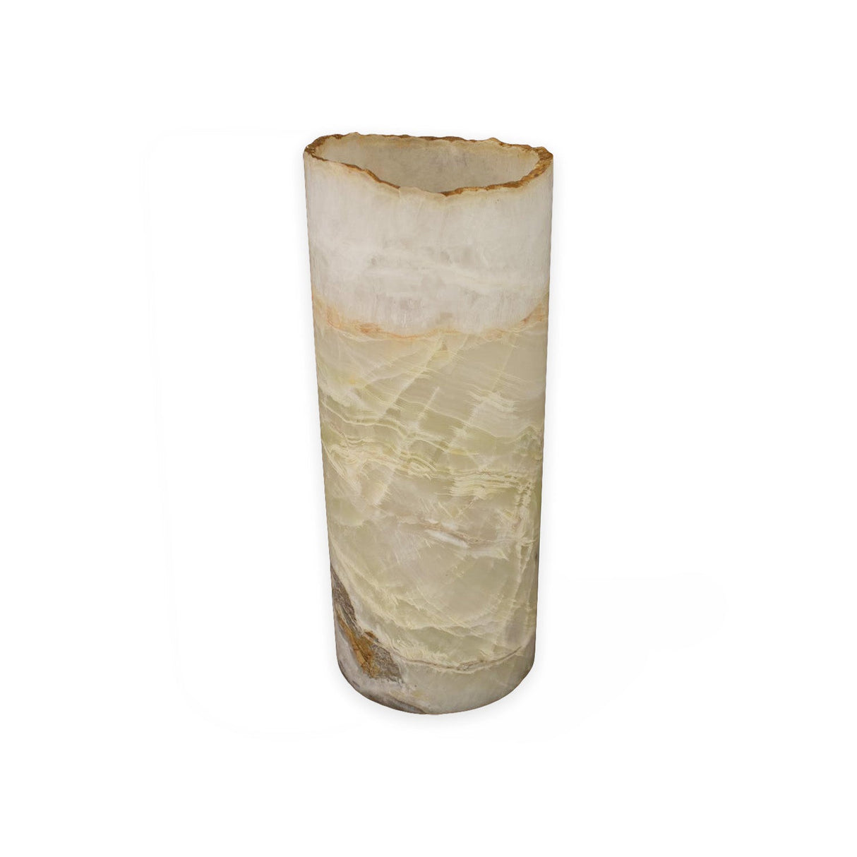 GREEN & WHITE Onyx Cylinder Luminary