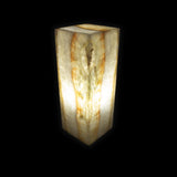 Luminaire sur pied à dessus fermé en onyx vert/orange Tehuacan 16 po