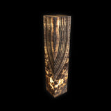 Black Zebra Onyx Floor Pedestal Luminary