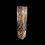 Black Zebra Onyx Floor Pedestal Luminary