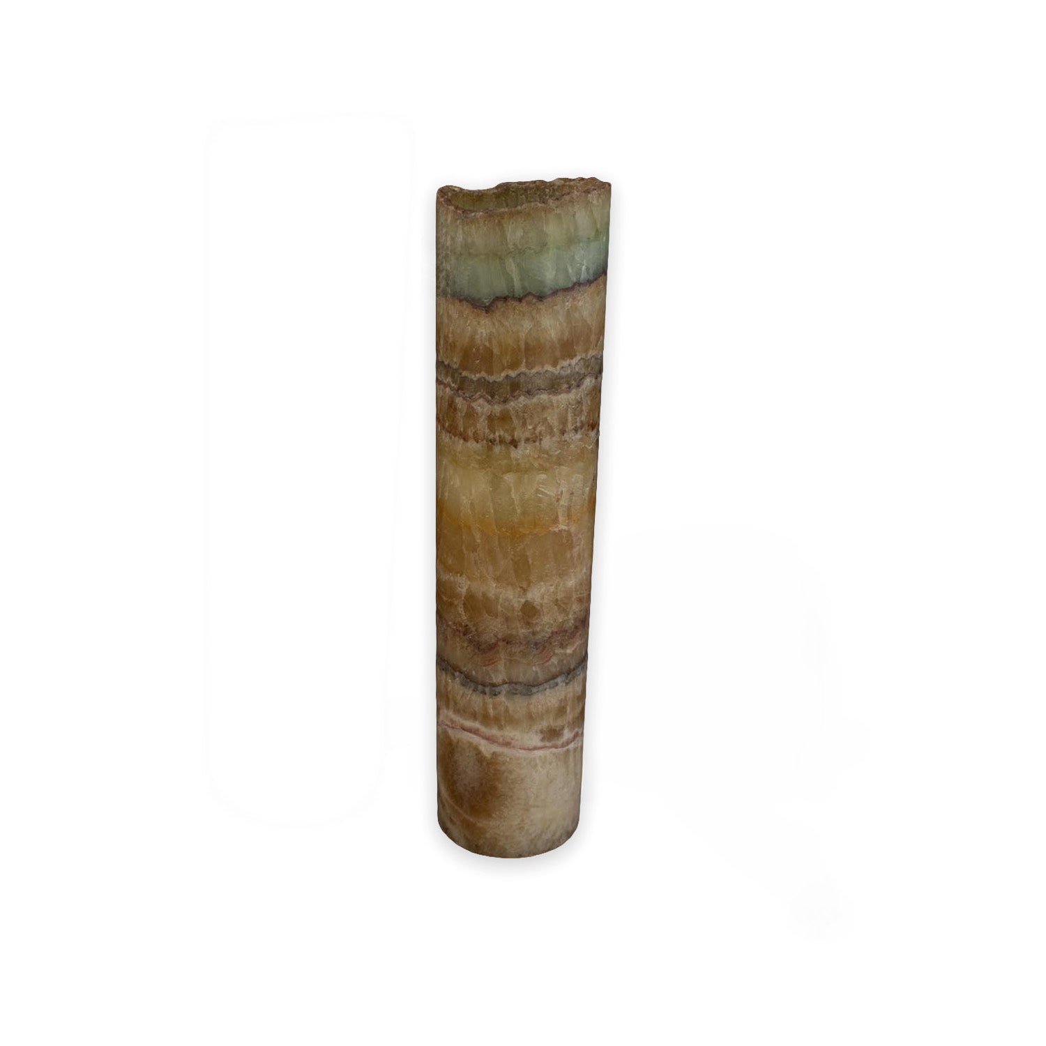 Aqua Onyx Cylinder Luminary 20"