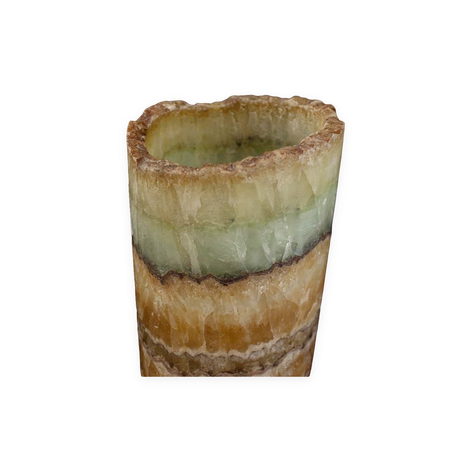Aqua Onyx Cylinder Luminary 20"