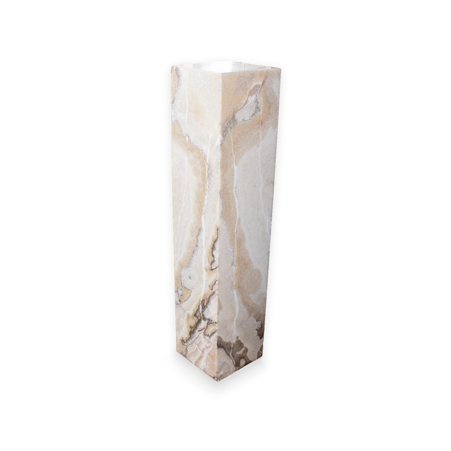 Luminaire piédestal carré Onyx du désert
