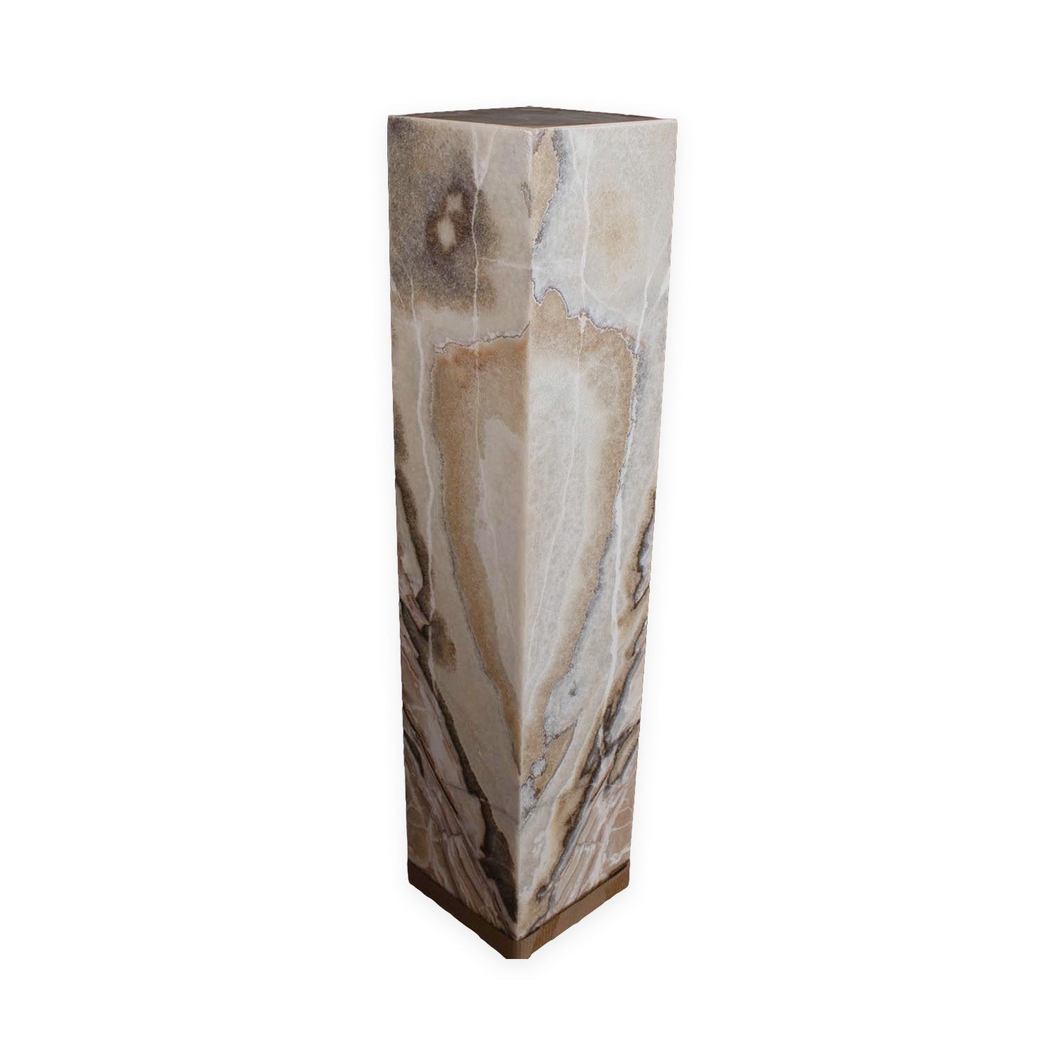Luminaire piédestal carré Onyx du désert
