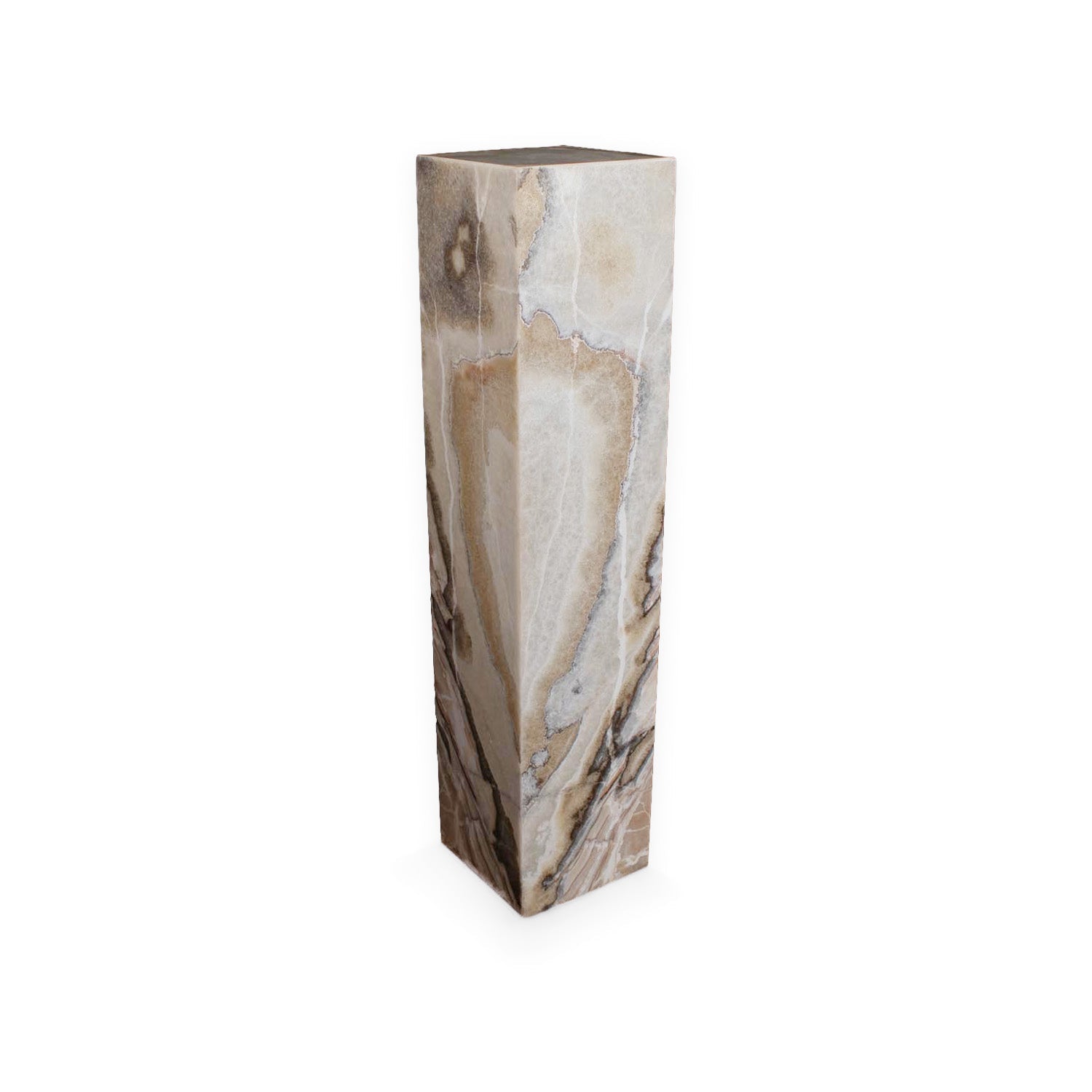 Luminaire piédestal carré Onyx du désert
