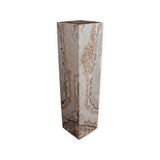 White Desert Onyx Square Pedestal Luminary