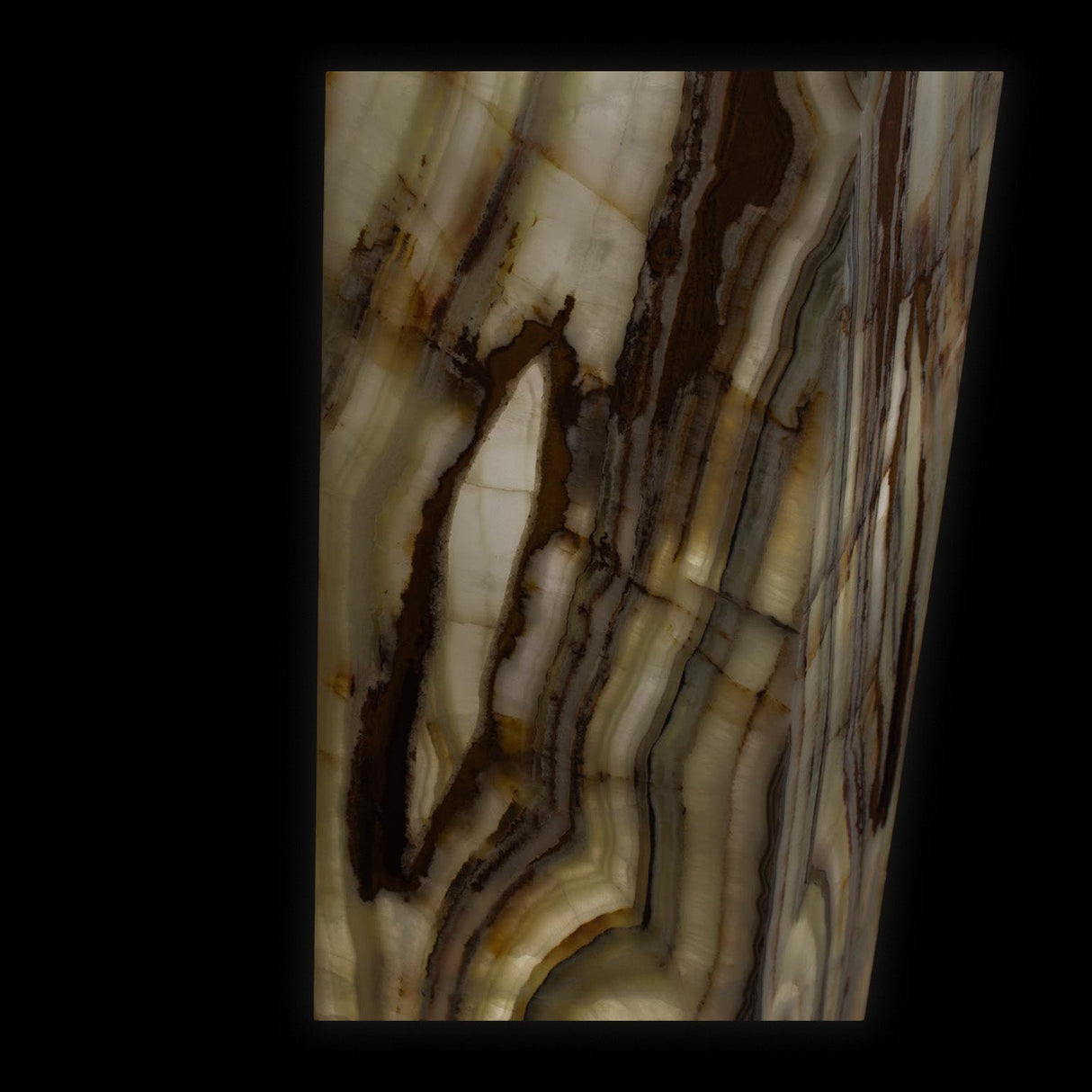 Socle lumineux Talan Onyx vert