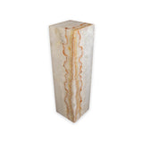 Orange Tehucan Onyx Square Pedestal Luminary
