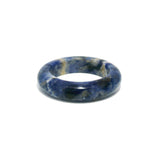 Sodalite Gemstone Ring - Solid Stone Carving