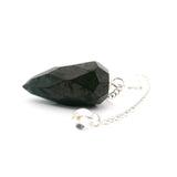 Shungite Faceted Droplet Gemstone Pendulum