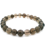Smoky Quartz Beaded Bracelet - 7.5-8.5 mm Round