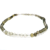 Faceted Smoky Quartz (Hombre) Beaded Bracelet - 3mm