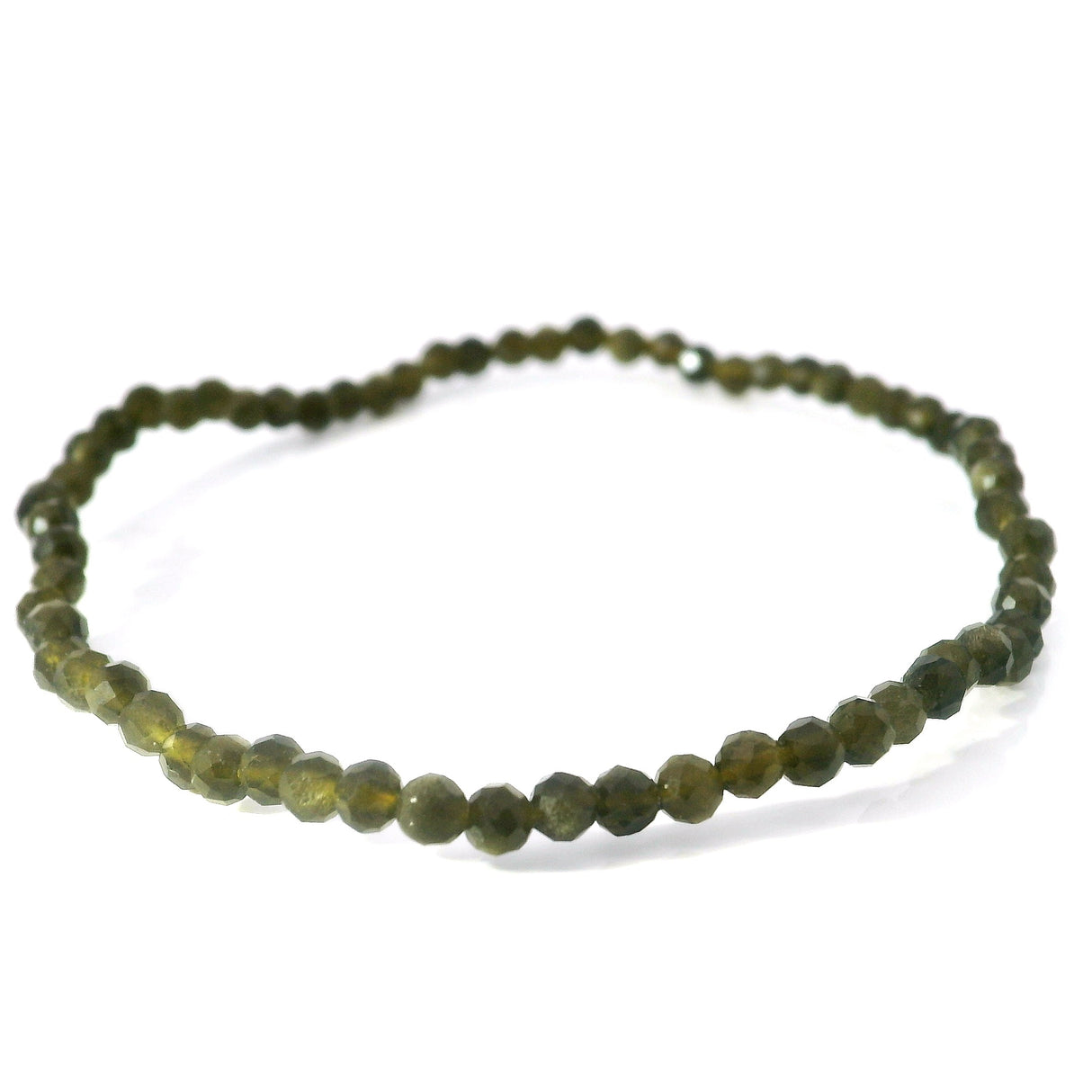 Faceted Smoky Quartz Beaded Bracelet - 3mm