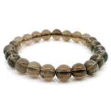 Bracelet perles rondes 8mm Quartz Fumé
