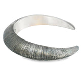 Sterling Silver Cuff - Pointed Ends & Triangular form in Oxidized 925 Sterling Silver