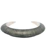 Sterling Silver Cuff - Pointed Ends & Triangular form in Oxidized 925 Sterling Silver