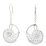 Boucles d'oreilles ammonite en argent sterling