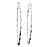 Sterling Silver Hoop Earrings - Twisted Wire