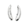 Sterling Silver Hoop Earrings - Hinged Fancy Shape