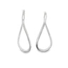 Sterling Silver Hoop Earrings - Hinged Fancy Shape