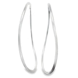 Sterling Silver Hoop Earrings - Wave